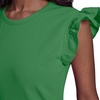 image:imageKarl Lagerfeld Womens Layering Essential Ruffle Sleeve BlouseGarden Green