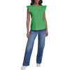 image:imageKarl Lagerfeld Womens Layering Essential Ruffle Sleeve BlousePink Carnation