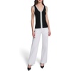 image:imageKarl Lagerfeld Womens Layering Piece VNeck Black and White SweaterBlackSoft White