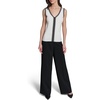 image:imageKarl Lagerfeld Womens Layering Piece VNeck Black and White SweaterSoft WhiteBlack