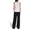 image:imageKarl Lagerfeld Womens Layering Piece VNeck Black and White SweaterSoft WhiteBlack