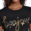 image:imageKarl Lagerfeld Womens Logo Bonjour Jeweled Whimsical TShirtBlack
