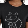 image:imageKarl Lagerfeld Womens Logo Choupette Outline TShirtBlack