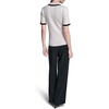 image:imageKarl Lagerfeld Womens Logo Collared Neck Polo SweaterBisqueBlack