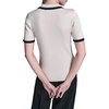 image:imageKarl Lagerfeld Womens Logo Collared Neck Polo SweaterBisqueBlack