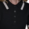 image:imageKarl Lagerfeld Womens Logo Collared Neck Polo SweaterBlackBisque