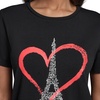 image:imageKarl Lagerfeld Womens Logo Heart of Eiffel Tower Paris Theme TShirtBlack