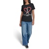 image:imageKarl Lagerfeld Womens Logo Heart of Eiffel Tower Paris Theme TShirtBlack