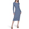 image:imageKarl Lagerfeld Womens Long Sleeve Button Detail Ankle Length Essential DressGlacier BlueNaval Academy