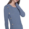image:imageKarl Lagerfeld Womens Long Sleeve Button Detail Ankle Length Essential DressGlacier BlueNaval Academy