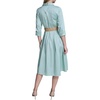 image:imageKarl Lagerfeld Womens Long Sleeve Collared Button Down Belted DressFresh Mint