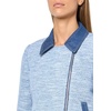 image:imageKarl Lagerfeld Womens Long Sleeve Collared Denim Tweed JacketLight Blue Multi