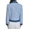 image:imageKarl Lagerfeld Womens Long Sleeve Collared Denim Tweed JacketLight Blue Multi