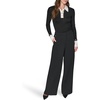 image:imageKarl Lagerfeld Womens Long Sleeve Collared Flared Sleeves Gold Buttons SweaterBlackSoft White