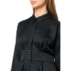 image:imageKarl Lagerfeld Womens Long Sleeve Collared Jacquard DressBlack