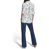 image:imageKarl Lagerfeld Womens Long Sleeve Collared Neck All Over Print Button DownSoft White Multi