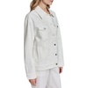 image:imageKarl Lagerfeld Womens Long Sleeve Collared Neck Bow Jacquard Denim JacketWhite Denim