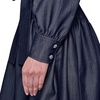 image:imageKarl Lagerfeld Womens Long Sleeve Collared Tie Waist DressIndigo
