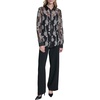 image:imageKarl Lagerfeld Womens Long Sleeve Collared Whimsical All Over Floral Lace Button DownBlackBisque