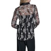 image:imageKarl Lagerfeld Womens Long Sleeve Collared Whimsical All Over Floral Lace Button DownBlackBisque