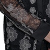 image:imageKarl Lagerfeld Womens Long Sleeve Collared Whimsical All Over Floral Lace Button DownBlackBisque