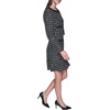 image:imageKarl Lagerfeld Womens Long Sleeve Contrast Grid Cropped Two Pockets Tweed JacketBlack Soft White