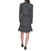 image:imageKarl Lagerfeld Womens Long Sleeve Contrast Grid Cropped Two Pockets Tweed JacketBlack Soft White