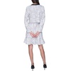 image:imageKarl Lagerfeld Womens Long Sleeve Contrast Grid Cropped Two Pockets Tweed JacketSoft White Black