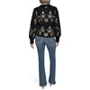 image:imageKarl Lagerfeld Womens Long Sleeve Crewneck Patterned Essential SweaterBlack