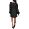 image:imageKarl Lagerfeld Womens Long Sleeve Embellished Collar Feather Trim DressBlack