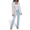 image:imageKarl Lagerfeld Womens Long Sleeve Jacket with Bold Stripes and Embroidery AccentsSoft WhiteFrench Beige