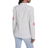 image:imageKarl Lagerfeld Womens Long Sleeve Jacket with Bold Stripes and Embroidery AccentsSoft WhiteFrench Beige