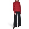 image:imageKarl Lagerfeld Womens Long Sleeve Mock Neck Crystal Button SweaterAdmiral Red