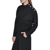 image:imageKarl Lagerfeld Womens Long Sleeve Mock Neck Crystal Button SweaterBlack