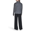 image:imageKarl Lagerfeld Womens Long Sleeve Mock Neck Crystal Button SweaterDusk Grey Heather