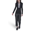 image:imageKarl Lagerfeld Womens Long Sleeve Mock Neck Logo Tape Zip Up SweaterBlack