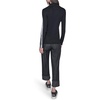 image:imageKarl Lagerfeld Womens Long Sleeve Mock Neck Logo Tape Zip Up SweaterBlack