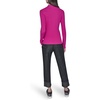 image:imageKarl Lagerfeld Womens Long Sleeve Mock Neck Logo Tape Zip Up SweaterBright Jewel Pink
