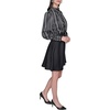 image:imageKarl Lagerfeld Womens Long Sleeve Printed Satin Aline DressBlackBirch