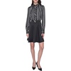 image:imageKarl Lagerfeld Womens Long Sleeve Printed Satin Aline DressBlackBirch