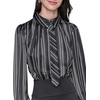 image:imageKarl Lagerfeld Womens Long Sleeve Printed Satin Aline DressBlackBirch