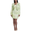 image:imageKarl Lagerfeld Womens Long Sleeve Pull on Faux Tweed JacketTea GreenSoft White Multi