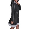 image:imageKarl Lagerfeld Womens Long Sleeve Tweed Polished Statement JacketBlack
