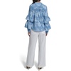 image:imageKarl Lagerfeld Womens Long Sleeve VNeck Floral Denim BlouseMedium Wash