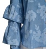 image:imageKarl Lagerfeld Womens Long Sleeve VNeck Floral Denim BlouseMedium Wash