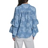image:imageKarl Lagerfeld Womens Long Sleeve VNeck Floral Denim BlouseMedium Wash
