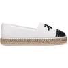 image:imageKarl Lagerfeld Womens Millicent Flat Espadrille Slip on Flat with LogoBright WhiteBlack