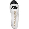 image:imageKarl Lagerfeld Womens Millicent Flat Espadrille Slip on Flat with LogoBright WhiteBlack