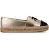 image:imageKarl Lagerfeld Womens Millicent Flat Espadrille Slip on Flat with LogoWhite GoldBlack