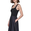 image:imageKarl Lagerfeld Womens Mixed Media Midi Tank DressBlack